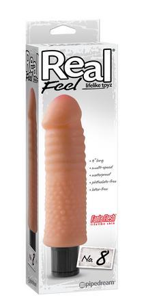  Vibrator Real Feel de la PipeDream, No 8, FantaFlesh, Lifelike Skin,Waterproof, 22cm