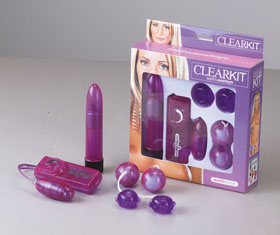 CLEAR VIBRATORKIT PURPLE