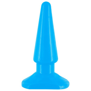 DILDO ANAL FLUO PLUG BLU, lungime 10.5 cm