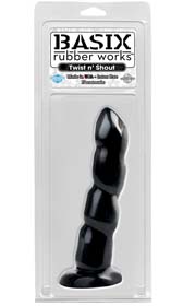 Dildo Basix Rubber Works - Twist N Shout with Suction Cup