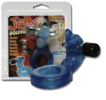 Inel pentru erectie cu vibratie Jelly Dolphin