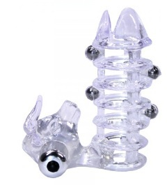 Manson cu vibratii El Toro Enhancer with beads, transparent