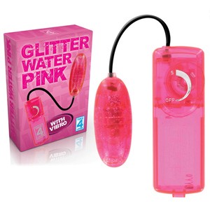 Ou vibrator Glitter Water Pink, 6 cm, 39,9 lei