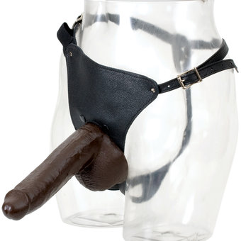 Strap On MR. MARCUS' 9 REALISTIC R5 COCK WITH VAC-U-LOCK PLUG AND LEATHER HARNESS