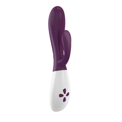 Vibrator Ovo K2 Rabbit Blackberry/White