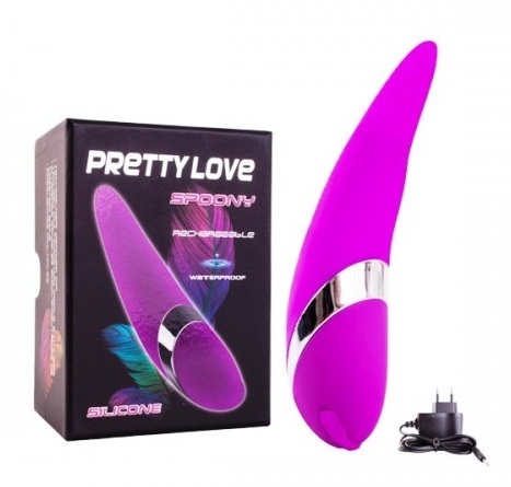 Vibrator PRETTY LOVE SPOONY, din Silicon cu 12 functii de vibrare si rezistent la apa, 11cm