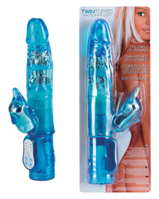 Vibrator Twin Turbo Dolphin - Blue