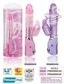 Vibrator cu stimulare vaginala si clitoridiana Lasting Moments Pink