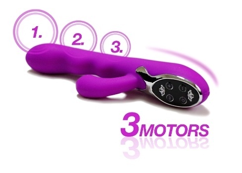 Vibrator cu stimulare vaginala si clitoridiana PRETTY LOVE PASSION